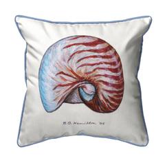 Nautilus Shell Extra Large Zippered Pillow 22x22