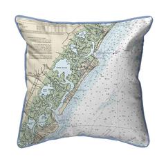Little Egg Inlet to Hereford Inlet - Avalon, NH Nautical Map Extra Large Zippered Indoor/Outdoor Pillow 22x22