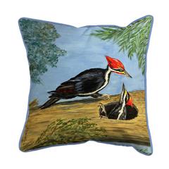Pileated Woodpeckers Extra Large Zippered Pillows Indoor/Outdoor Pillow 22x22