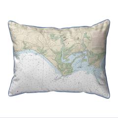 Madison Reef to Kelsey Point, CT Nautical Map Extra Large Zippered Indoor/Outdoor Pillow 20x24