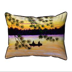 Sunset Fishing Extra Large Zippered Indoor/Outdoor Pillow 20x24