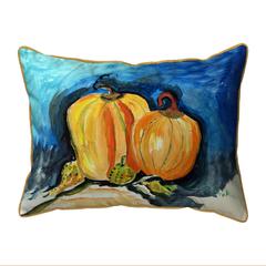 Two Pumpkins Extra Large Zippered Pillow 20x24