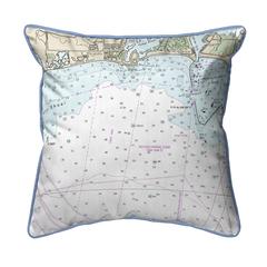 Block Island Sound - Matunuck, RI Nautical Map Extra Large Zippered Indoor/Outdoor Pillow 22x22