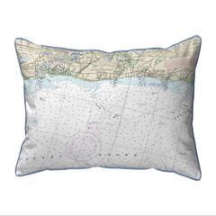 Harwich Port, MA Nautical Map Extra Large Zippered Indoor/Outdoor Pillow 20x24