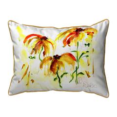 Yellow Flowers Extra Large Zippered Pillow 20x24