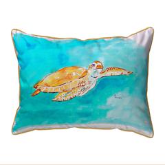 Brown Sea Turtle Extra Large Zippered Pillow 20x24