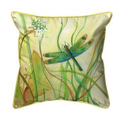 Betsy's DragonFly Extra Large Zippered Pillow 22x22