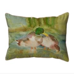 Mallards Right Extra Large Zippered Indoor/Outdoor Pillow 20x24