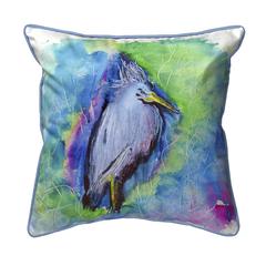 Little Blue Heron Extra Large Zippered Pillow 22x22