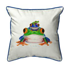 Stacked Frogs Extra Large Zippered Pillow 22x22