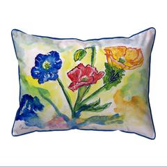 Bugs & Poppies Extra Large Zippered Pillow 20x24