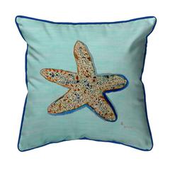 Starfish - Teal Extra Large Zippered Pillow 22x22