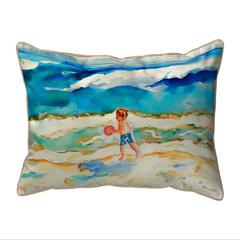 Boy and Ball Extra Large Zippered Pillow 20x24