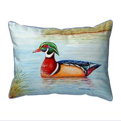 Male Wood Duck II Extra Large Pillow 20x24