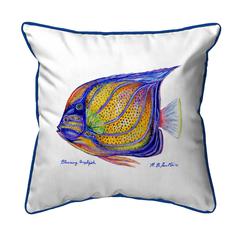 Blue Ring Angelfish Extra Large Zippered Pillow 22x22