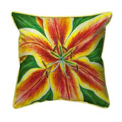 Yellow Lily Extra Large Zippered Pillow 22x22