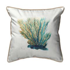 Blue Coral Extra Large Zippered Pillow 22x22