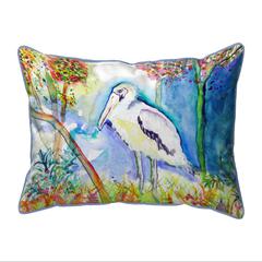 Summer Wood Stork Extra Large Zippered Indoor/Outdoor Pillow 20x24