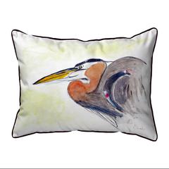 Heron Portrait Extra Large Zippered Indoor/Outdoor Pillow 20x24