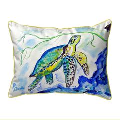 Yellow Sea Turtle Indoor/Outdoor Extra Large Pillow 20x24