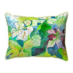 White Poinsettia Extra Large Zippered Pillow 20x24