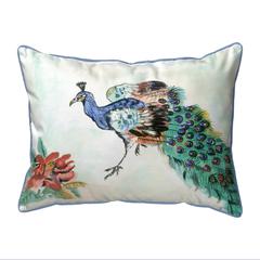 Betsy's Peacock Extra Large Zippered Pillow 20x24
