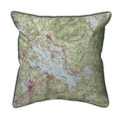 Lake Winnipesaukee, NH Nautical Map Extra Large Zippered Indoor/Outdoor Pillow 22x22