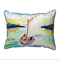 Pink Sailboat Extra Large Zippered Pillow 20x24