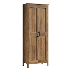 Rustic Pine Finish Storage Cabinet With Country Style And Sturdy Construction