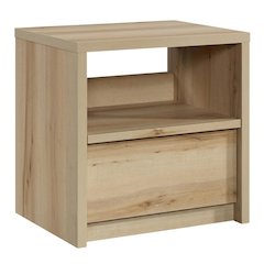 Brown Mid-Century Modern Rectangle Night Stand with Storage Drawer