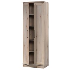 Brown Storage Cabinet With Sleek Rectangle Shape For Organization