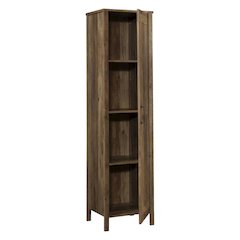 Rustic Pine Finish Storage Cabinet - Durable Rectangular Design, Sturdy Build
