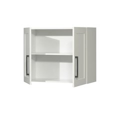 White Storage Cabinet With Soft Finish And Coastal Chic Style