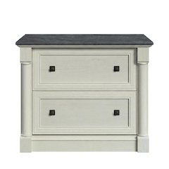 Glacier Oak Finish File Cabinet with Laminated Lateral Design