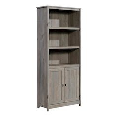 Mystic Oak Finish Bookcase with Rectangle Shape and Coastal Cottage Style
