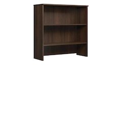 Contemporary Office Hutch in Noble Elm Finish with Rectangle Design