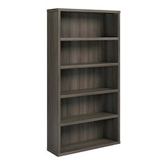 Brown office bookcase with contemporary and transitional style, rectangle design