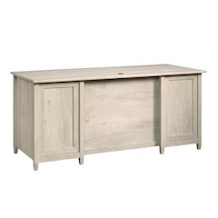 Modern Office Desk In Chalked Chestnut Finish With Rectangular Top