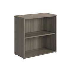 Wood Office Bookcase in Elm Finish with Contemporary Style
