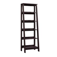 Trestle Open Shelving, Jamocha Wood finish
