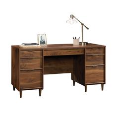 Clifford Place Commercial Office Executive Desk, Grand Walnut finish