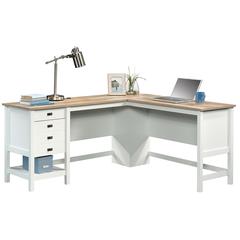 Cottage Road L Desk, Soft White finish