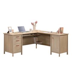 Whitaker Point Commercial Office L Desk, Natural Maple finish