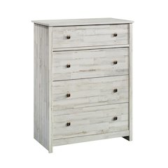 White 4-Drawer Bedroom Chest for Clothing Storage with Easy Setup Design