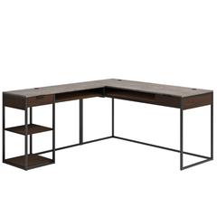 International Lux L Desk, Umber Wood finish