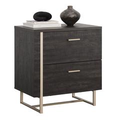 Walter Heights File Cabinet, Blade Walnut finish