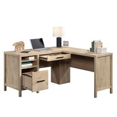 Pacific View L Desk, Prime Oak finish