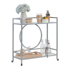International Lux Storage Cart, Silver finish
