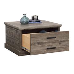 Aspen Post Coffee Table, Pebble Pine finish