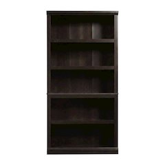 Estate Black Storage Bookcase with Multiple Shelves and Durable Construction